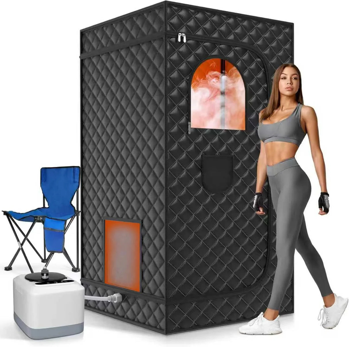 Portable Infrared Sauna Box with Remote Control - Foldable Sweat Room