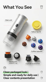 Portable Espresso Coffee Maker 3-in-1 for Car & Home Travel Use