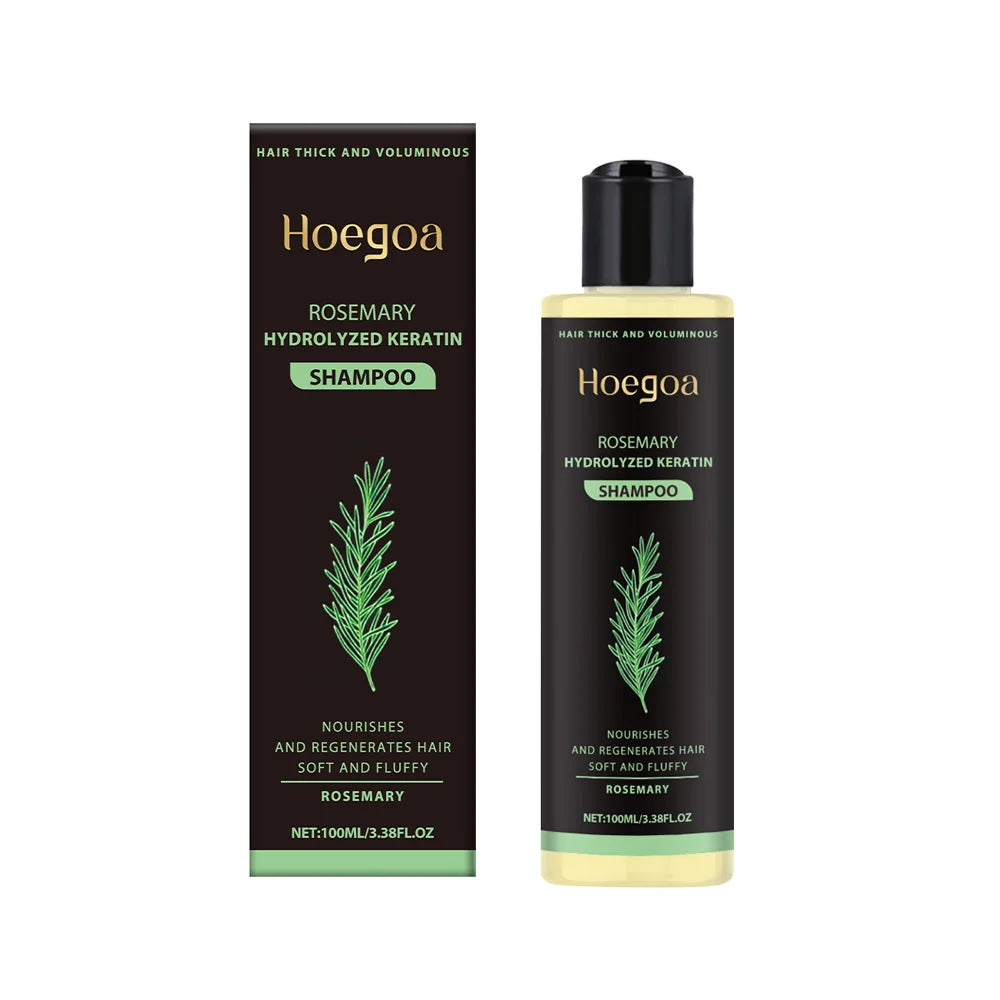 Hoegoa Rosemary Hair Growth Shampoo 3pcs Hydrolyzed Keratin Moisturizing Repair