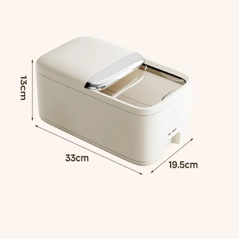 Rice Storage Box 10KG with Lid, Moisture & Insect Proof Kitchen Container
