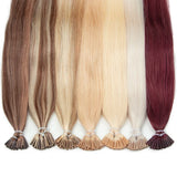 I Tip Hair Extensions Real Human Hair 30g/pack Microlink Capsules 14"
