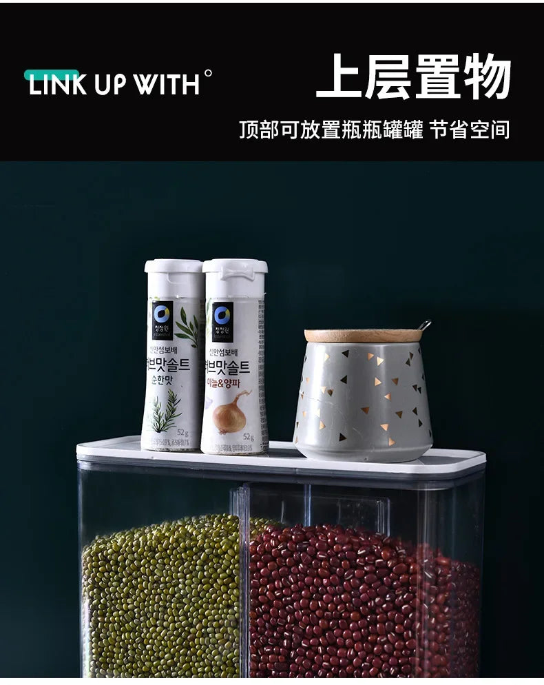 Grain Storage Canister with Compartmented Design - Sealed Storage Box