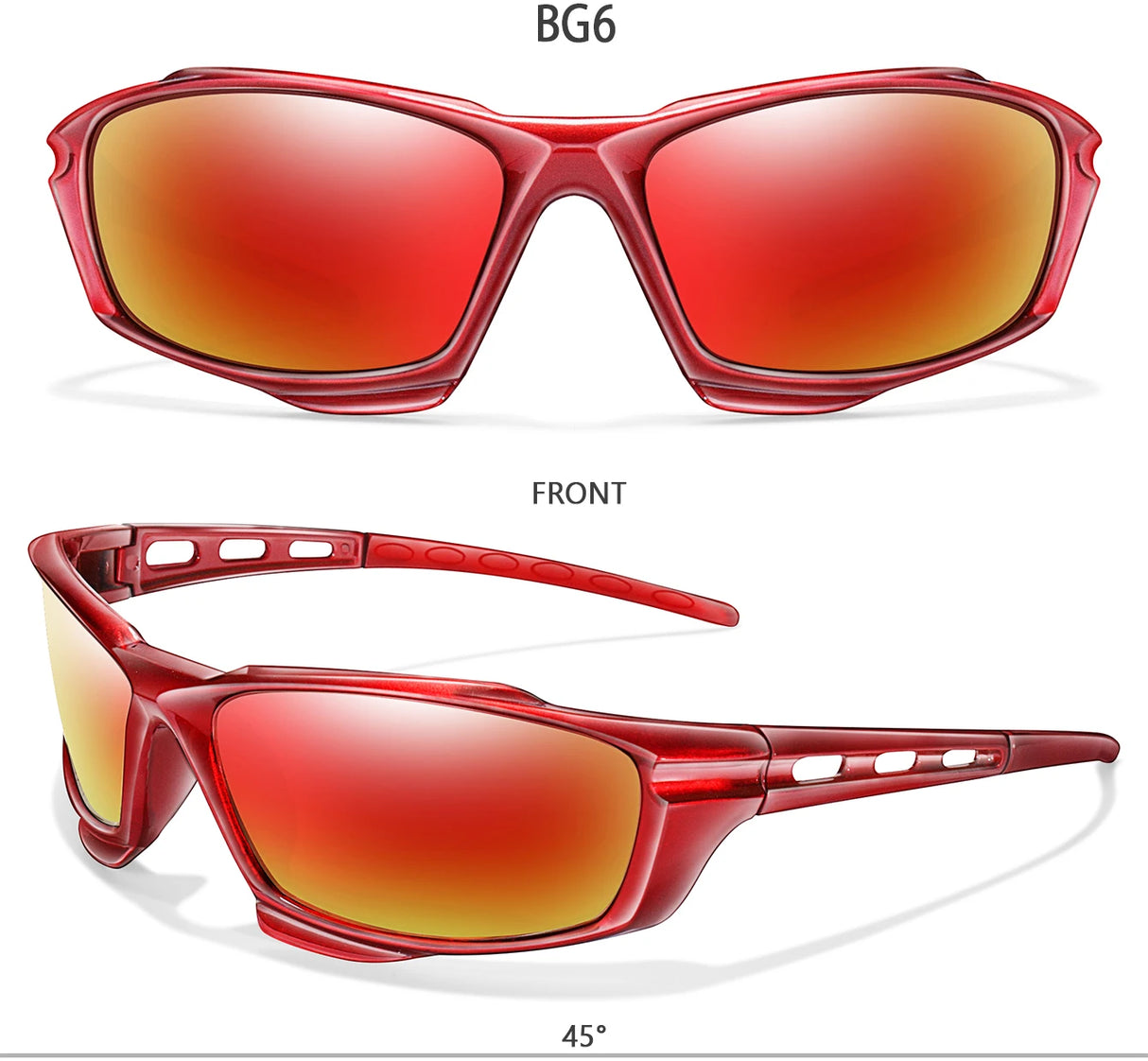 Polarized Sports Sunglasses for Cycling, Fishing, Running - Unisex Eyewear
