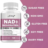 NAD+ Resveratrol Supplements - 120 Capsules for Energy & Immune Support