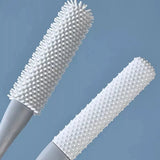 Silicone Shower Foot Brush with Long Handle - Toe Cleaning Scrubber