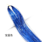 Rainbow Hair Tinsel Kit - Colorful Glitter Extensions for Braiding - 66 Strands