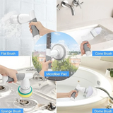 5 In 1 Electric Bath Brush Silicone Handheld Exfoliating Tool USB Waterproof