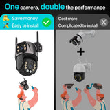 4K HD Wifi PTZ Camera 8MP Dual Lens Outdoor AI Auto Tracking Surveillance