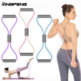 Portable Fitness Equipment 8 Shape Resistance Band for Home Gym Workout Pilates