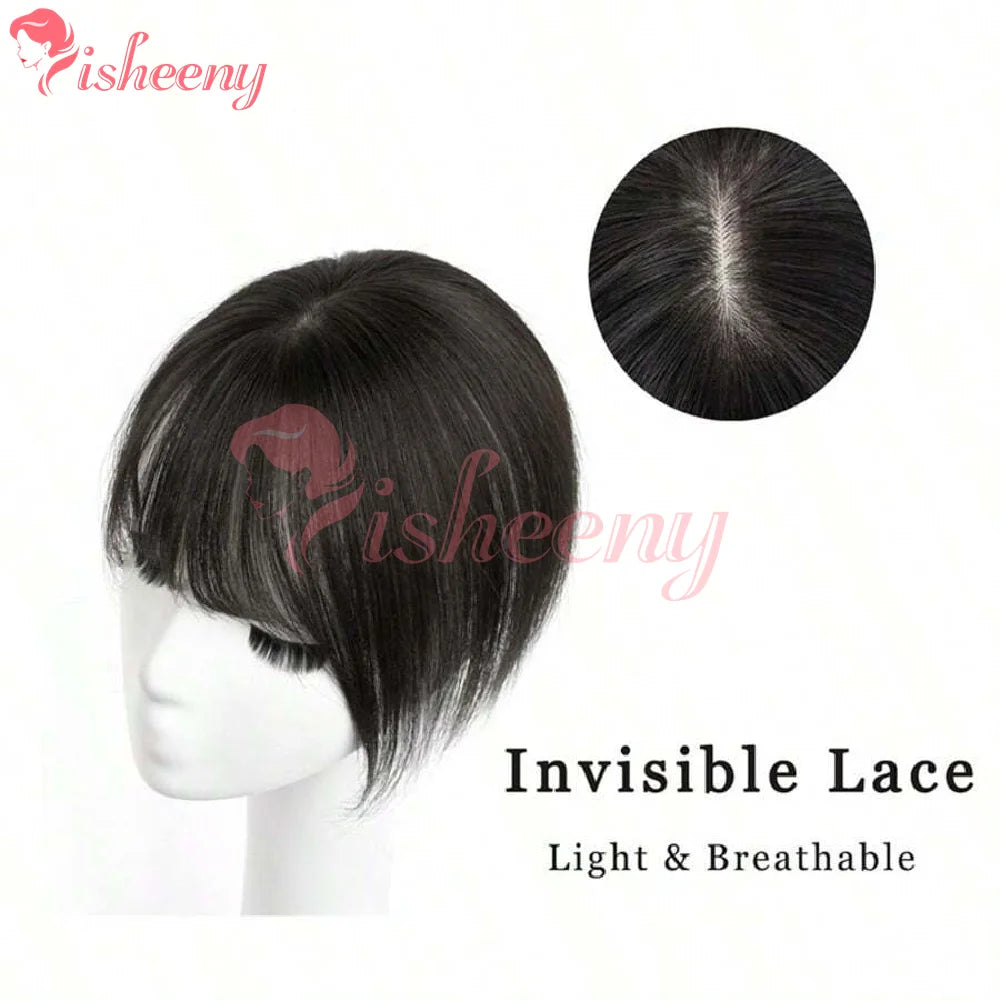 Human Hair Toppers for Daily Wear, 20g, 20cm/25cm/30cm, Black Brown