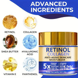 Retinol Collagen Face Cream 60g Anti-Aging Moisturizer with Hyaluronic Acid