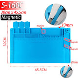 Soldering Station Mat Silicone Heat Resistant 932°F Anti-Static Magnetic Mat