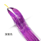 Rainbow Hair Tinsel Kit - Colorful Glitter Extensions for Braiding - 66 Strands