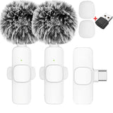 Wireless Lavalier Microphone for iPhone Android PC - Mini Audio Recording