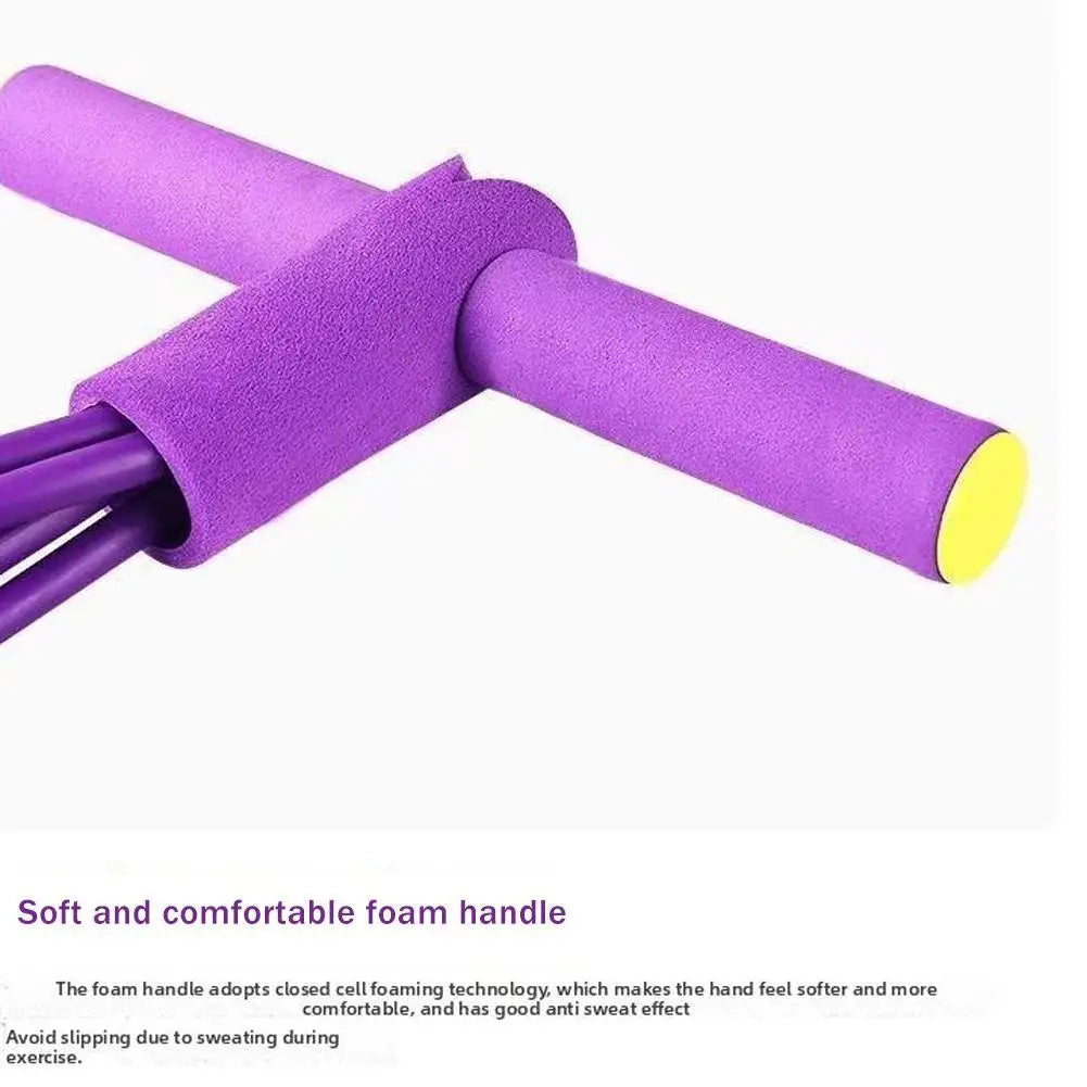 6-Tube Resistance Bands Set for Fitness, Yoga, Gym Exercises
