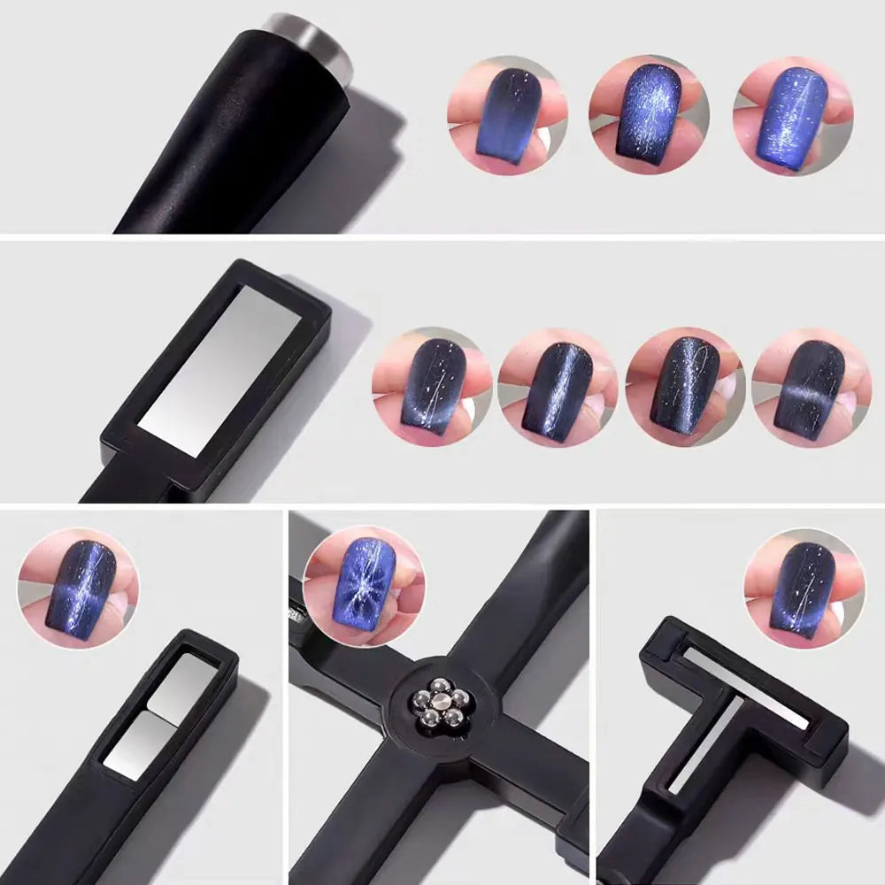 Nail Art Magnetic Stick Wand Pen Set for 3D Gel Painting - 4 Tools
