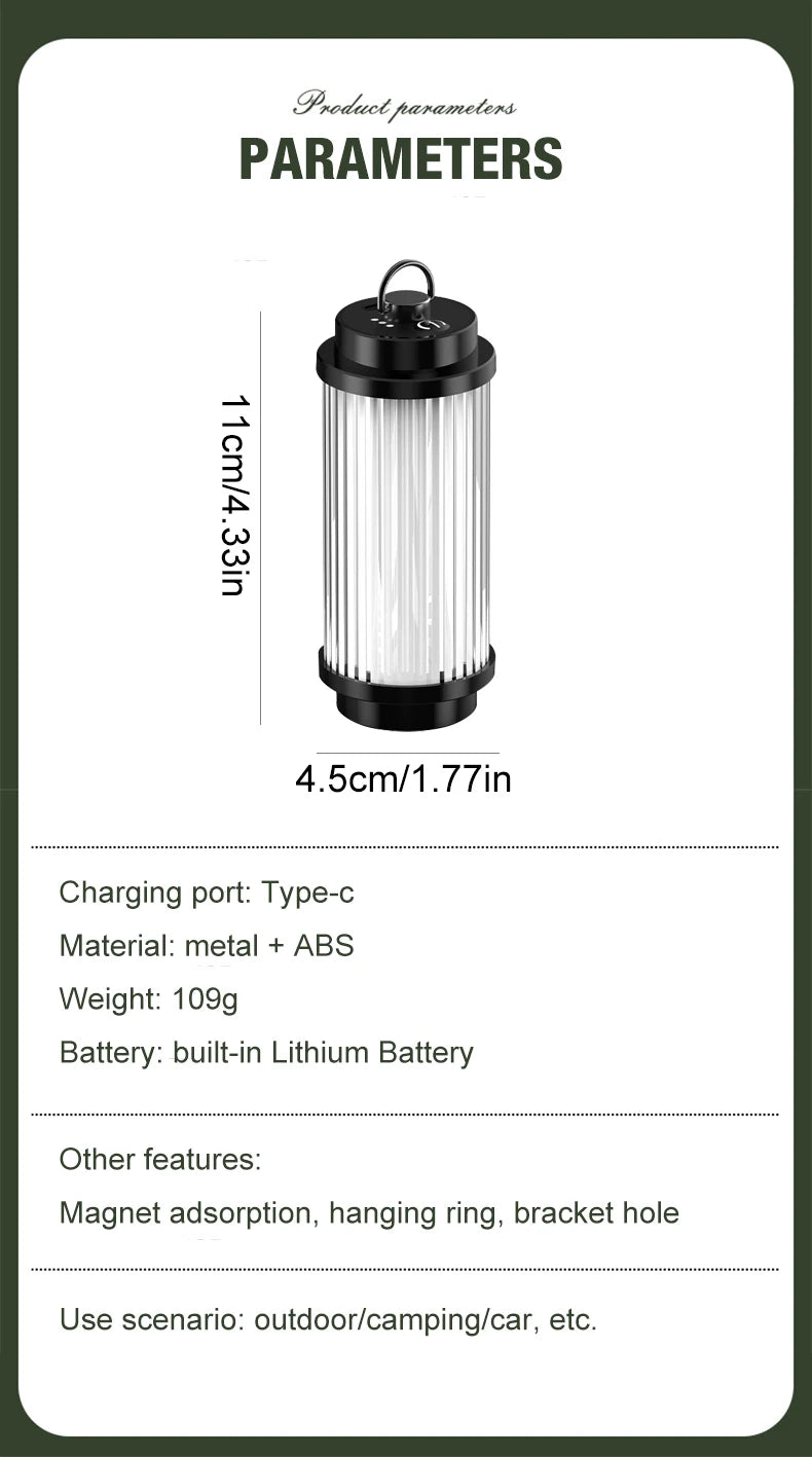 Adjustable Camping Lights Set - 5 Types - Type-C Charging - Outdoor Use