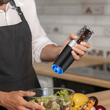 Gravity Electric Salt and Pepper Mill, Battery Powered, Adjustable Coarseness