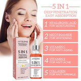 5-in-1 Facial Serum with Vitamin C and Hyaluronic Acid, 30ml
