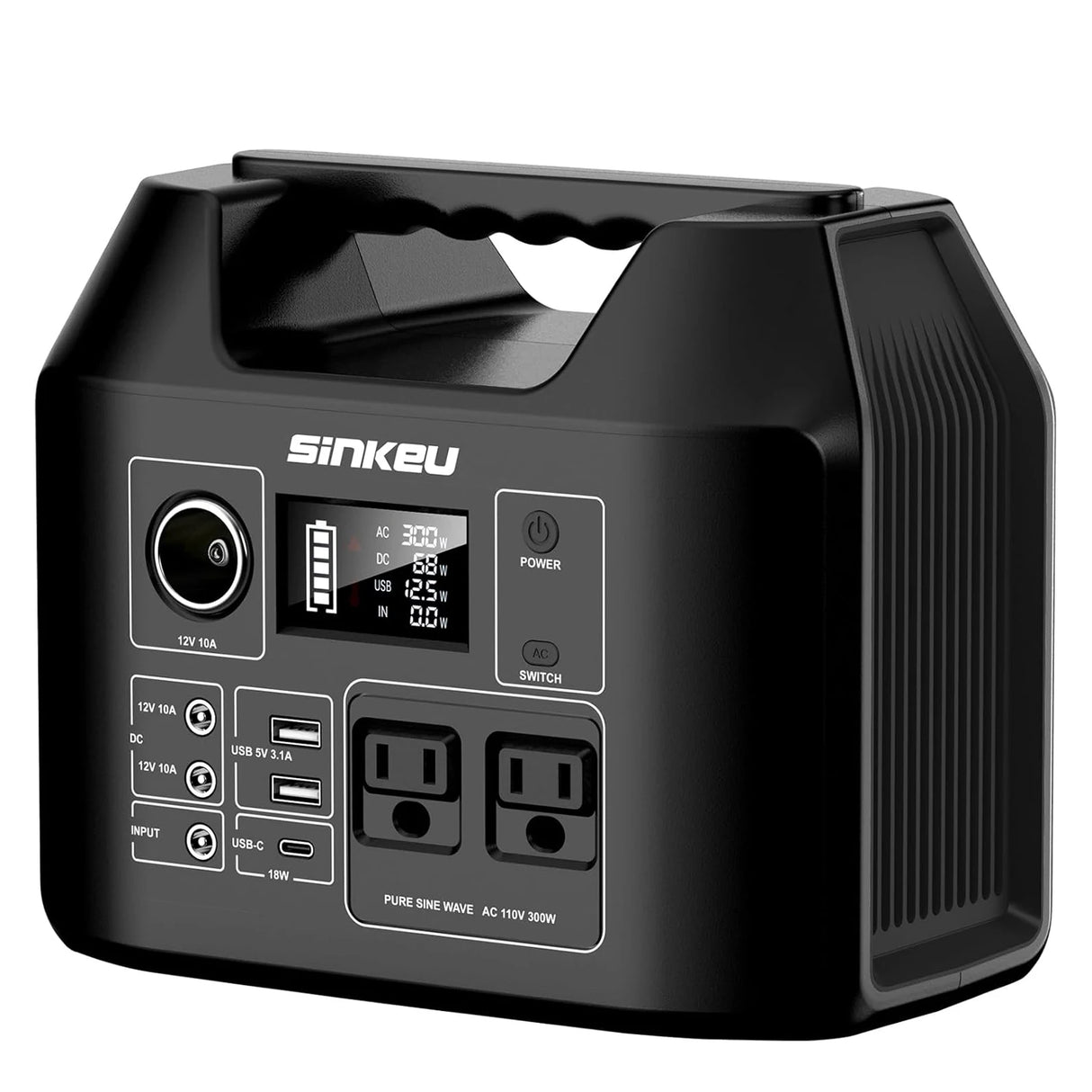 Portable Power Station 300W Solar Generator Power Bank for Camping RV CPAP