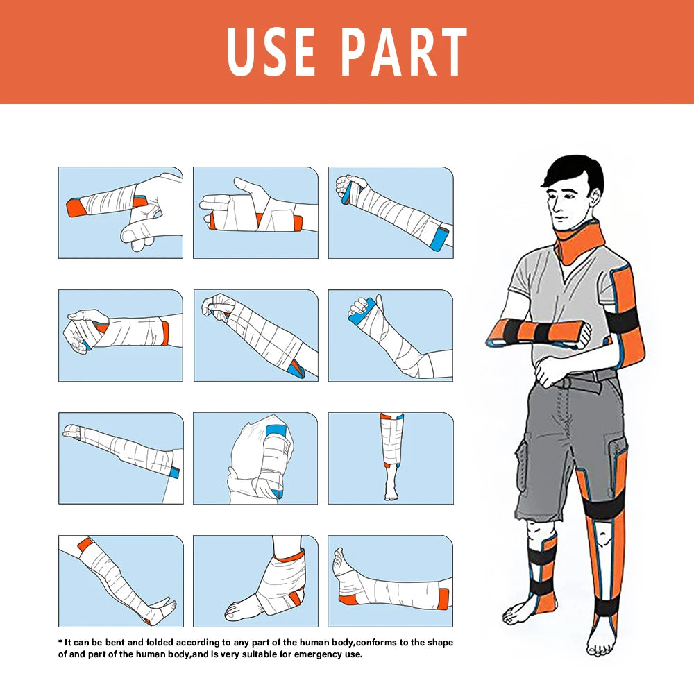 Universal Aluminum Splint Roll for Emergency First Aid - 30cm