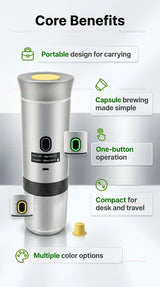 Portable Espresso Coffee Maker 3-in-1 for Car & Home Travel Use