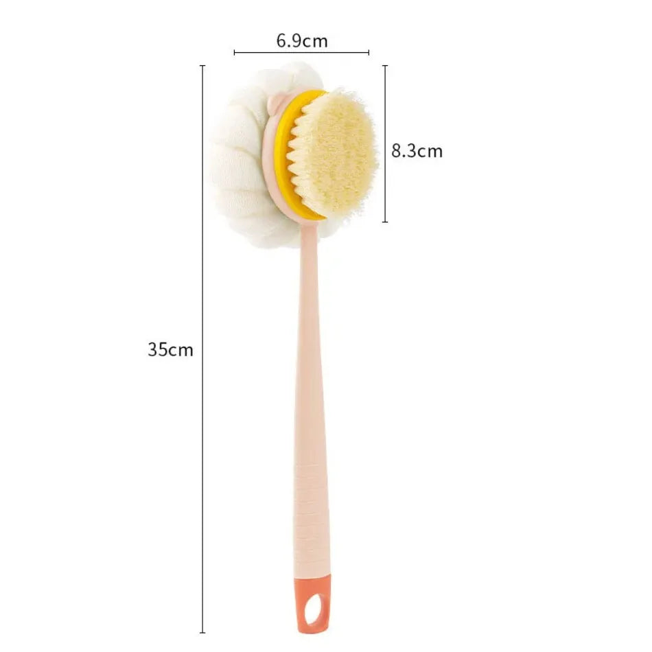 Loofah Back Scrubber Long Handle Exfoliating Bath Brush for Women
