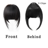 Clip On Bangs Wig for Women - Straight Human Hair Hairpiece