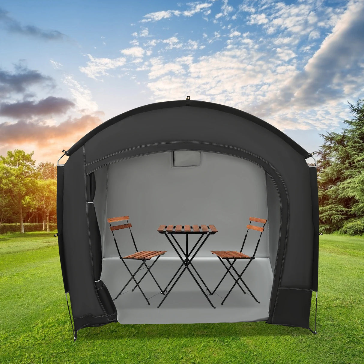Portable Waterproof Bike Storage Shed for 1-4 Bikes, 220x150x185cm