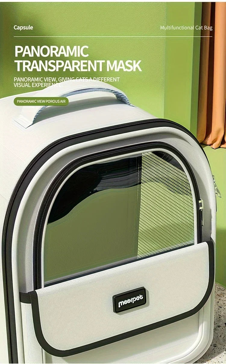 Transparent Cat Dog Carrier Backpack, Portable Space Capsule for Pets