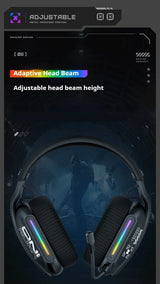 New Wireless Gaming Headset 3 Modes Bendable HD Mic Soft Ear Pads