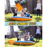 32FT Outdoor Water Slide for Kids and Adults, PVC Material, Blue and Yellow