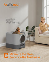 Enclosed Cat Litter Box with Lid and Slide-Out Tray - XL