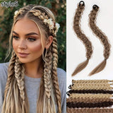 Braided Synthetic Hair Ponytail Extension with Elastic Band - Daily Use