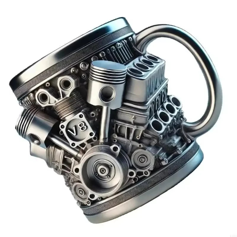 Stainless Steel Liner Coffee Cup Creative Resin Desktop Decoration Ornament
