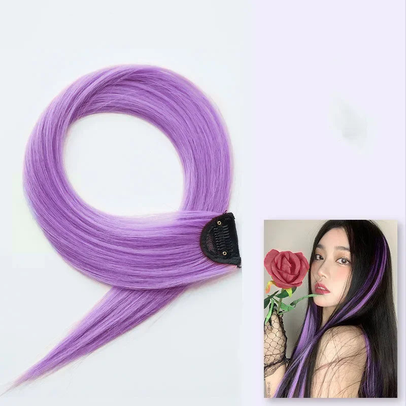 60cm Clip In Hair Extensions Synthetic Long Straight Hairpiece Accessories