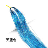 Rainbow Hair Tinsel Kit - Colorful Glitter Extensions for Braiding - 66 Strands