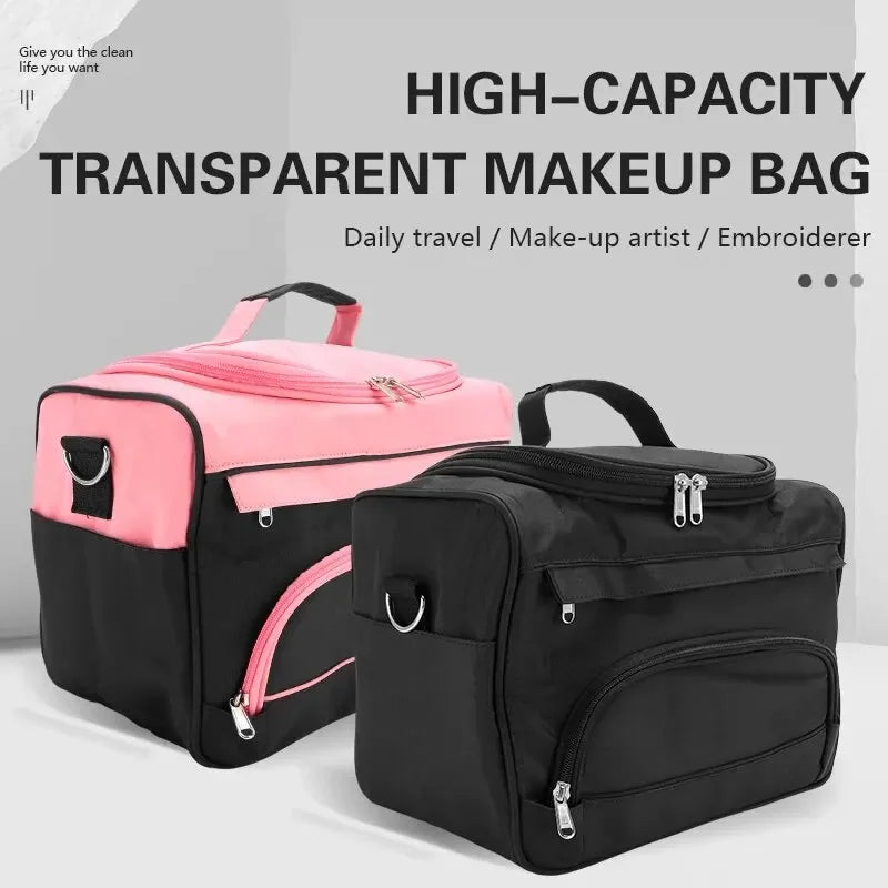 Portable Makeup Bag Waterproof Storage Case for Travel & Salon Use