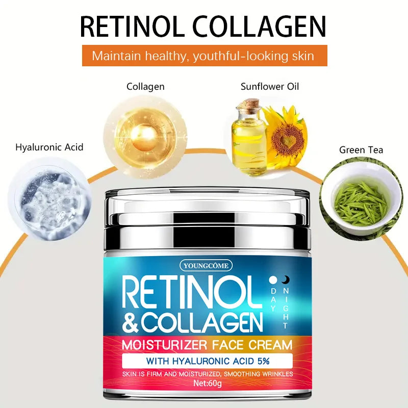 Retinol Face Cream 50ml - Moisturizing, Firming, Brightening Skincare