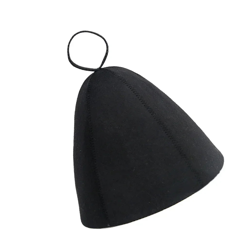 Anti Heat Sauna Hat Wool Felt Shower Cap Towel Drying Bath Accessory