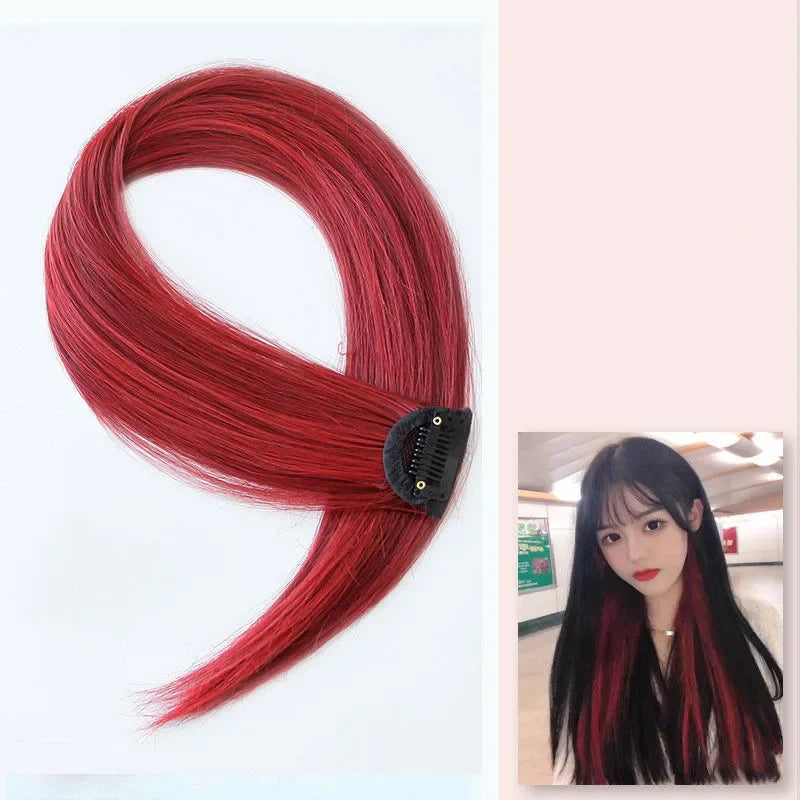 60cm Clip In Hair Extensions Synthetic Long Straight Hairpiece Accessories