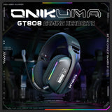 New Wireless Gaming Headset 3 Modes Bendable HD Mic Soft Ear Pads
