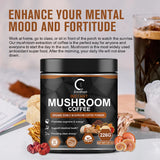 Lion's Mane Mushroom Coffee Blend 226g with Reishi and Cordyceps