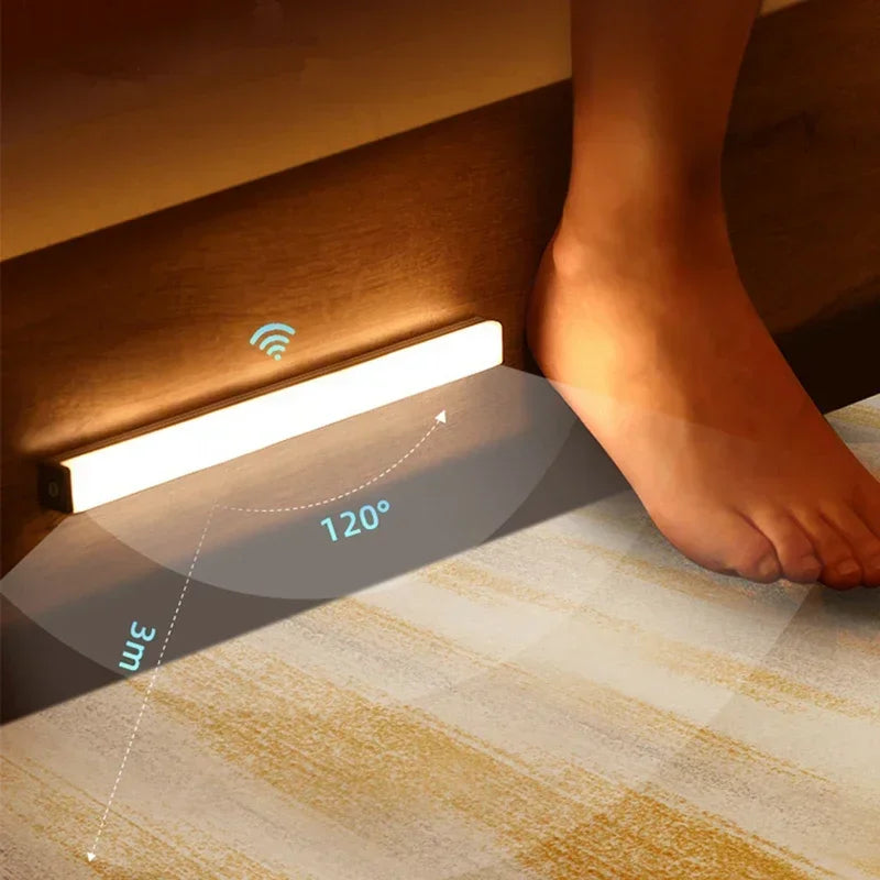 LED Strip Light Motion Sensor Dimmable Rechargeable Night Lighting Bar