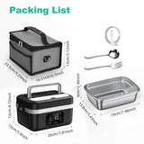 Electric Insulated Lunch Box with 8000mAh Battery, 60W Heating, 1L Capacity