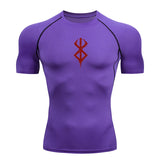 Men's Quick Dry Compression Shirt Short Sleeve Gym Workout T-Shirt