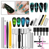 Nail Art Magnetic Stick Wand Pen Set for 3D Gel Painting - 4 Tools