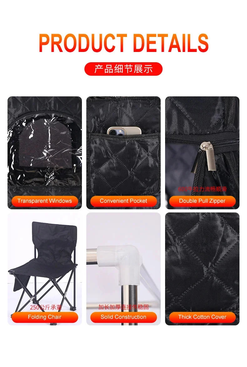 Portable Infrared Sauna Box with Remote Control - Foldable Sweat Room