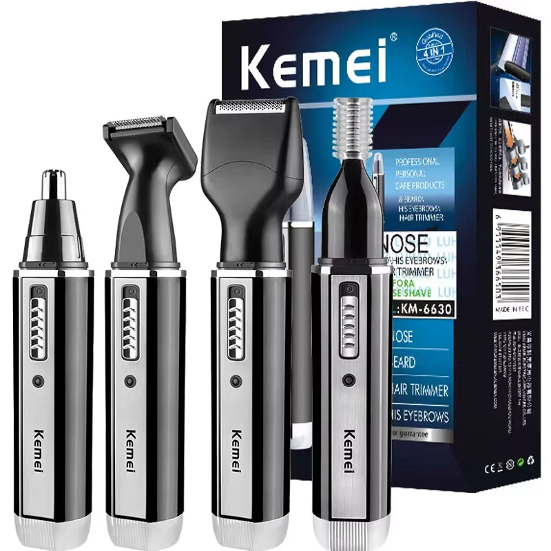Rechargeable 4-in-1 Nose Trimmer Beard & Ear Hair Removal for Men