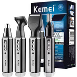Rechargeable 4-in-1 Nose Trimmer Beard & Ear Hair Removal for Men